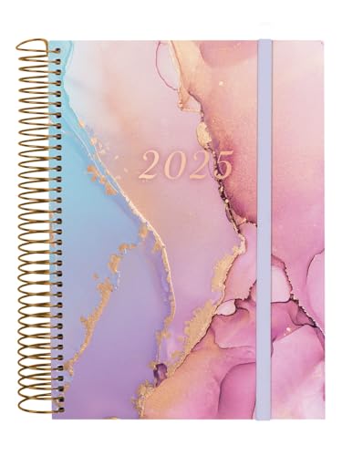 Finocam - Spirale Design Collection 2025 Diary 1 Page per Day January 2025 - December 2025 (12 Months) Goldy Italiano