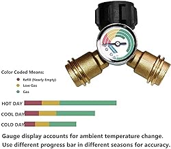 DOZYANT Propane Tank Y Splitter Adapter with