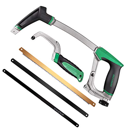 METAKOO Hacksaw Frame Set, Including Standard and Mini Hacksaw, 12Inch