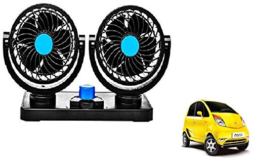 Auto Oprema Car Fan 12V 360 Degree Rotatable Dual Head 2 Speed Quiet Strong Dashboard Auto Cooling Air Fan for Tata Nano Genx Auto Oprema Car Fan 12V 360 Degree Rotatable Dual Head 2 Speed Quiet Strong Dashboard Auto Cooling Air Fan for Tata Nano Genx