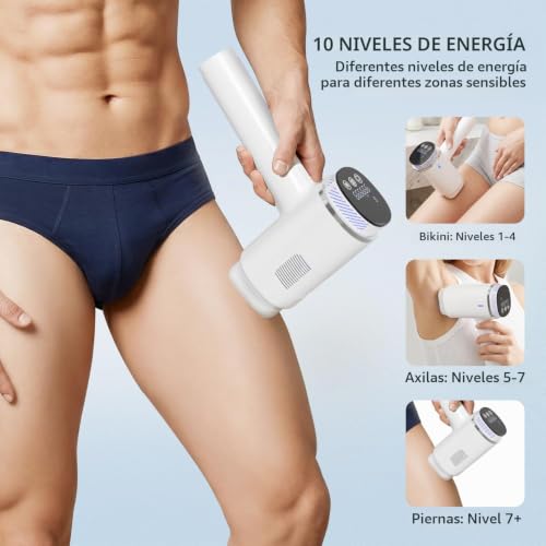NALONE 22J IPL Laser Epilator with Touch Screen, 4 in 1 HR/SC/BT/RA | 10 Power Pulsed Light Epilator for Women and Men, Home Use, Face, Body and Armpits