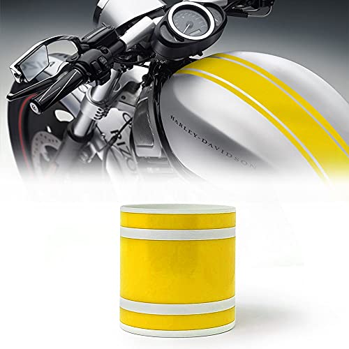 Strisce Adesive Moto Bike Racing Stripe 3 Fili, Giallo, 8 cm x 2 m