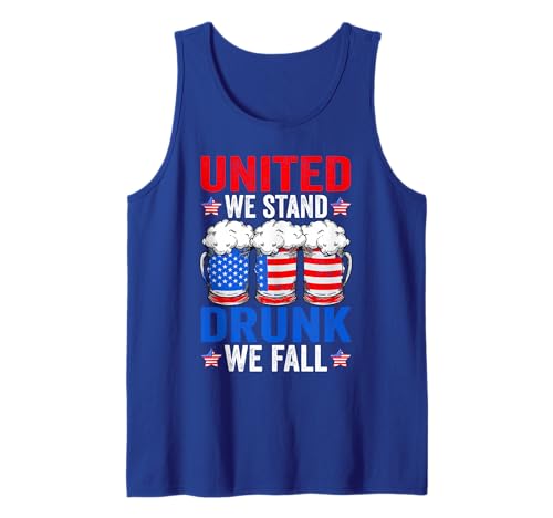 USA Beer American Flag Drinking 4th of July Men Women Tank Top