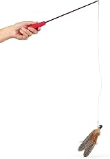 Petface Retractable Feather and Bell Wand Cat Teaser Toy 31cm-84cm view 2