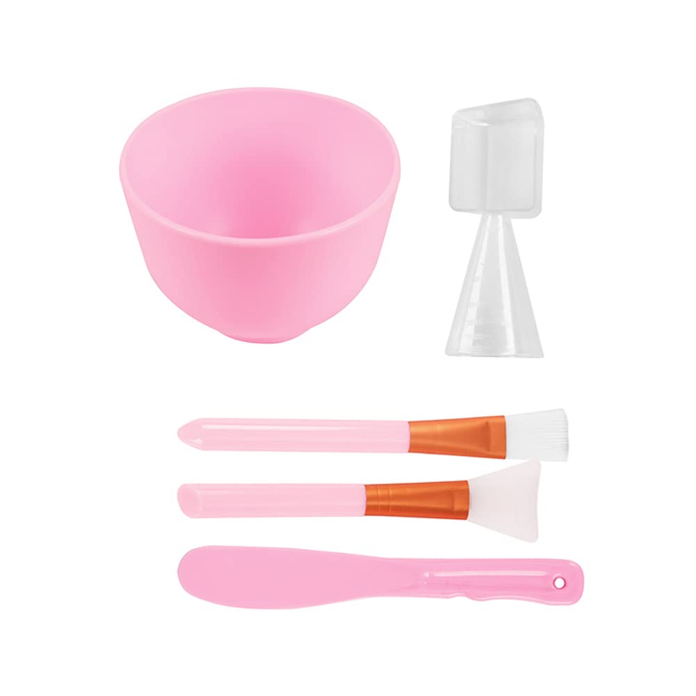 Face Mask Mixing Bowl Set Facial Mask Mixing Tool Kit Silicone Mask Bowl Stick Spatula Mask Brushes Soft Face Brushes