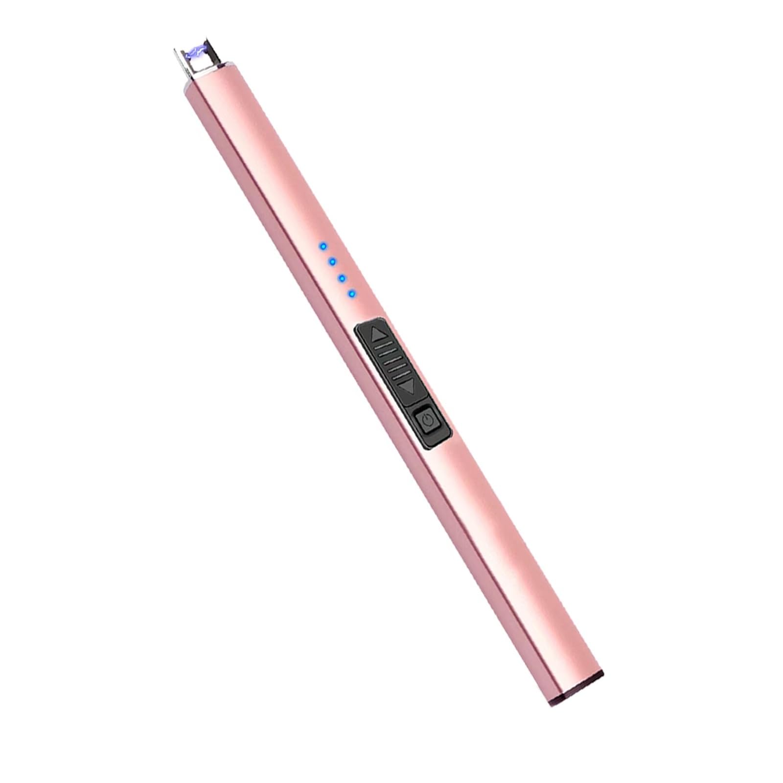 Velnod Electric Lighter Candle Lighters - Christmas Gifts Stocking Fillers for Women Lighters for Candle USB Rechargeable Plasma Arc Lighter (Rose Gold)