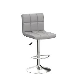 Leopard Bar Stools, Modern PU Leather Adjustable