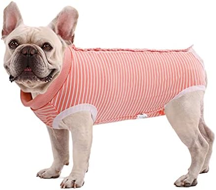 SAWMONG Recovery Suit for Dog, Dog Recovery Shirt for Abdominal Wounds or Skin Diseases, Pet Surgery Recovery Snugly Suit, Anti Licking, Substitute E-Collar & Cone
