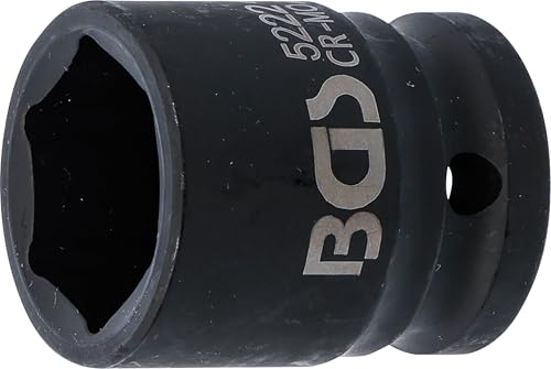 BGS 5222 | Impact Socket, Hexagon | 12.5 mm (1/2) Drive | 22 mm