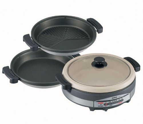 ZOJIRUSHI グリルなべあじまる3枚プレート 土鍋風なべ EP-RS55-XJ ステンレスブラウン product image