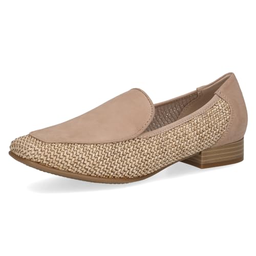 CAPRICE Damen Slipper Elegant Flach, Braun (Bark Comb), 41 EU