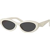 mosanana Oval Cat Eye Sunglasses for Women Retro Y2K Style MS52372