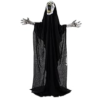 Haunted Hill Farm 70-in. Squal The Animated Howling Reaper | Indoor or Covered Outdoor Halloween Decoration | Battery Operated | Festive Holiday Decor | HHRPR-20FLSA Haunted Hill Farm 70-in. Squal The Animated Howling Reaper | Indoor or Covered Outdoor Halloween Decoration | Battery Operated | Festive Holiday Decor | HHRPR-20FLSA