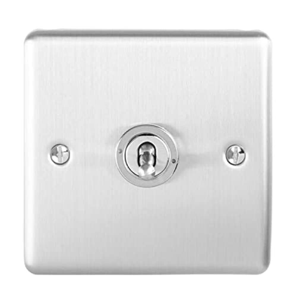 Enhance Decorative 1 Gang Toggle Switch Satin Stainless Finish