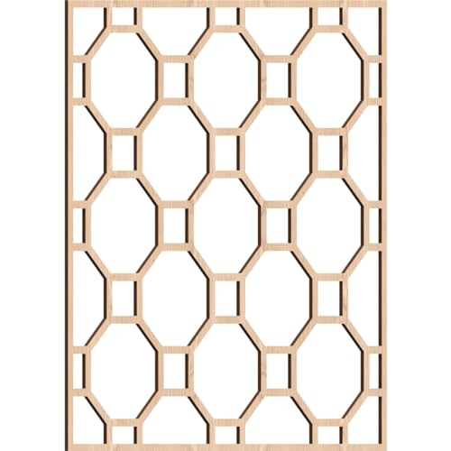 23 3/8"W x 23 3/8"H x 1/4"T Large Pontiac Decorative Fretwork Wood Wall Panels,…