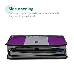 3-Inch Zipper Binder, 3 Round Rings Binder Handle