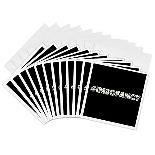 3dRose Im so fancy - Greeting Cards, 6 x 6 inches, set of 12 (gc_178705_2)