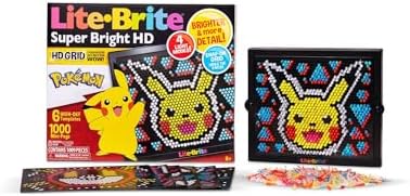 Pokémon Lite-Brite - Mesa de desenho luminosa LED com cores - Brinquedo luminoso para crianças