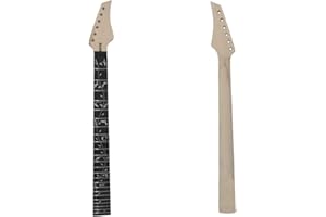 Yinfente Electric Guitar neck 24 fret 25.5inch Maple wood Guitar Necks with Rosewood Fretboard Tree Vine Inlay NO Paint DIY Guitar Project Floyd Rose Locking Style