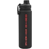 Decorvo Ohio St Water Bottle - Black Double Walled Stainless Steel 24 oz Keeps Drinks Cold or Hot