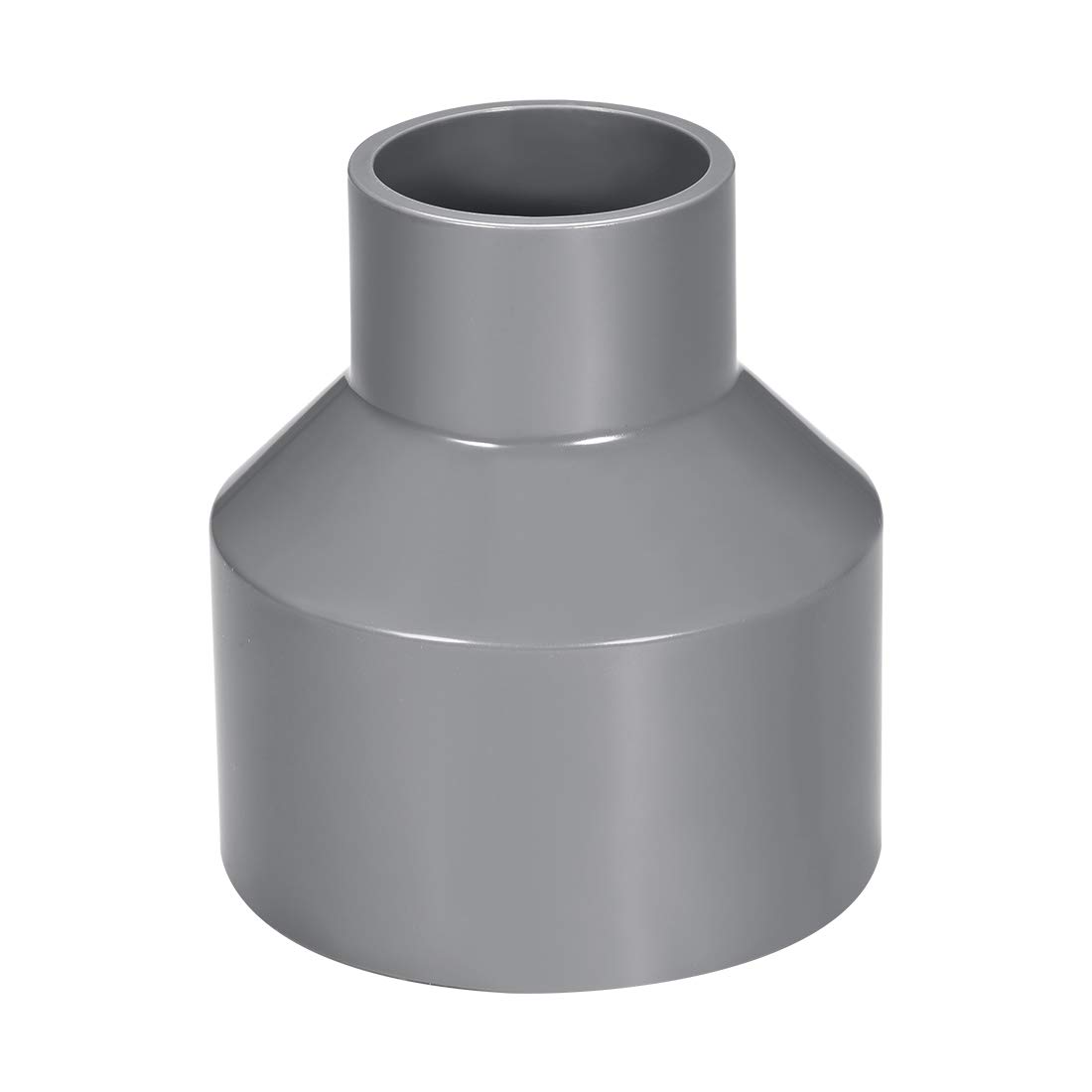 sourcing map PVC DWV Reducing Coupling Schedule 40 Gray 40mm x 75mm Socket