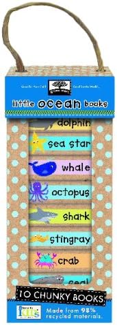green start book towers: little ocean books (10 Chunky Books Made from 98% Recycled Materials) Hardcover – June 13, 2013