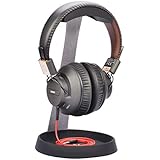 Avantree Aluminum Metal Headphone Stand Hanger with Cable Holder, Black Desk Earphone Mount Rack for Sennheiser, Sony, Bose, Beats Gaming Headset Display, Fancy Music Studio Accessories - HS102