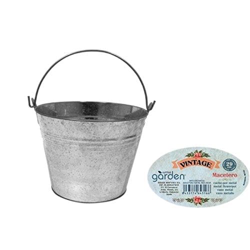 Little Garden 43156 Round Metal Planter, 29 cm