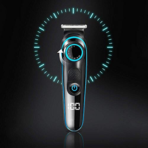 Innoo Tech Tondeuse à cheveux professionnelle pour homme 5 en 1 multifonction sans fil pour barbe, nez et corps, kit de coupe de cheveux tout-en-un avec affichage LED rechargeable par USB humide