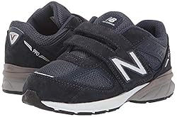 New Balance 990 V5 Hook and Loop Sneaker, Navy, 1.5