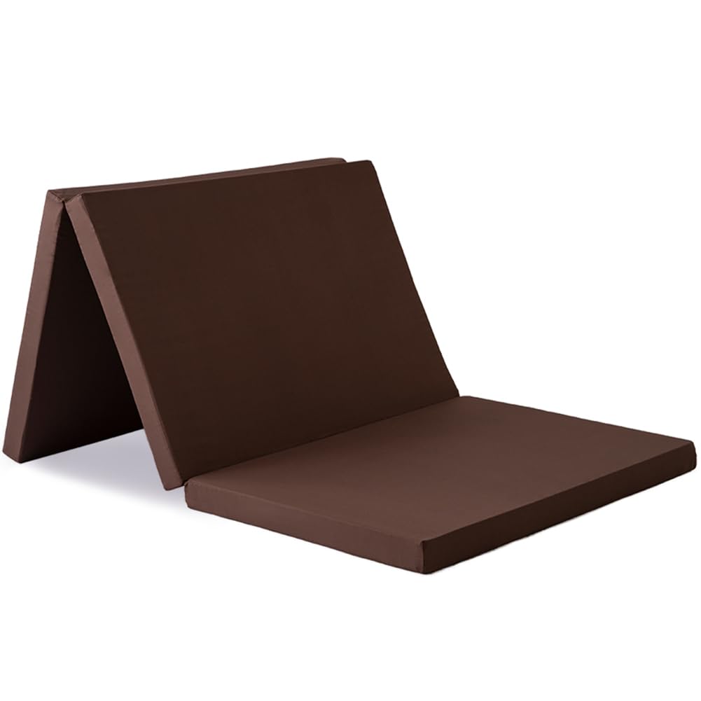 アイリスプラザ 重ねて使える日本製ウレタンマットレス +1枚で寝心地アップ 程よい硬さ 90N 折りたたんでコンパクト・省スペース 厚さ6.0cm 軽量2.1kgで女性もラクラク運べる 来客用に Mattress シングル ブラウン商品画像