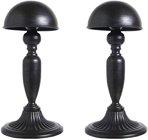 Photo 1 of Owlgift Vintage Style Dome Shape Removable Metal Hat Rack, Cap, Wig Storage Holder Display Stand, Black (2pcs)