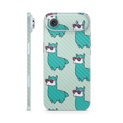 Carbon Fiber Phone Skin Compatible with Apple iPhone Air - Awesome Alpacas - Pr…