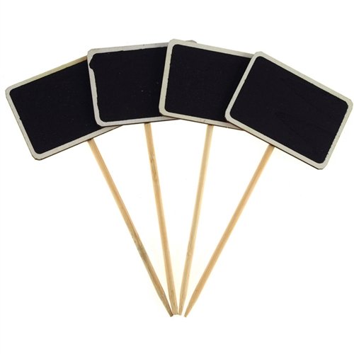 Homeford FMC000CD959A Mini Chalkboard Rectangle Wood Stakes (4 Piece), 6