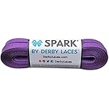 Derby Laces Purple Spark Shoelace for Shoes, Skates, Boots, Roller Derby, Hockey and Ice Skates (45 Inch / 114 cm)