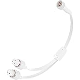 1 Male to 2 Females Y-Splitter for Govee Permanent Outdoor Lights, Y-Shaped Extension Cable Compatible with Govee H705A H705B H705C 3 Pin Permanent Outdoor Lights (White)