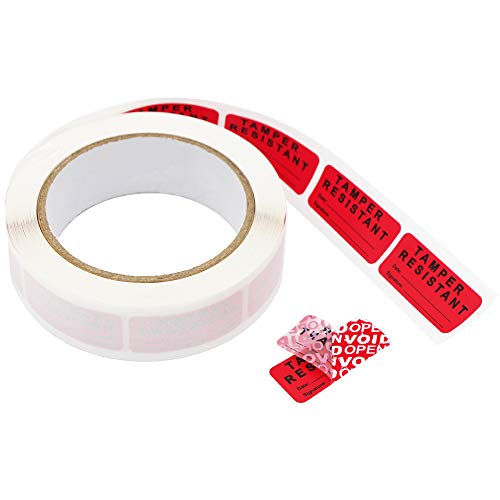 Tamper Resistant Evident Security Tape Sticker 2x4.5cm 500 Pcs Safety Prevent Opened Adhesive Stickers (Red 500pcs) — image 1