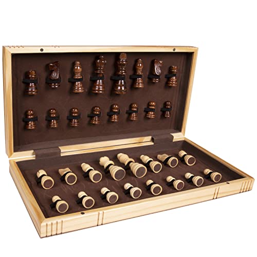 Kangaroo Folding Wooden Chess Board Set with Closure Chess