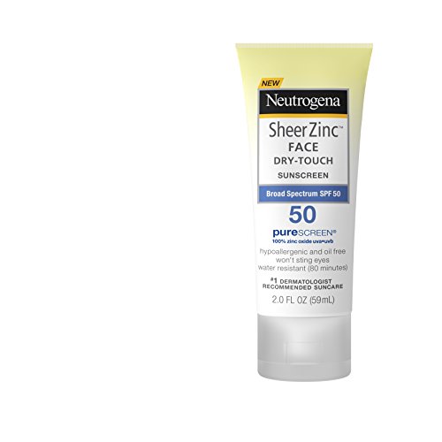 Neutrogena Sheer Zinc DryTouch SPF 50 Face Sunscreen, 2 Fluid Ounce
