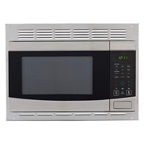 RecPro RV StainlessSteel Microwave 1.0 cu ft. With Trim Package