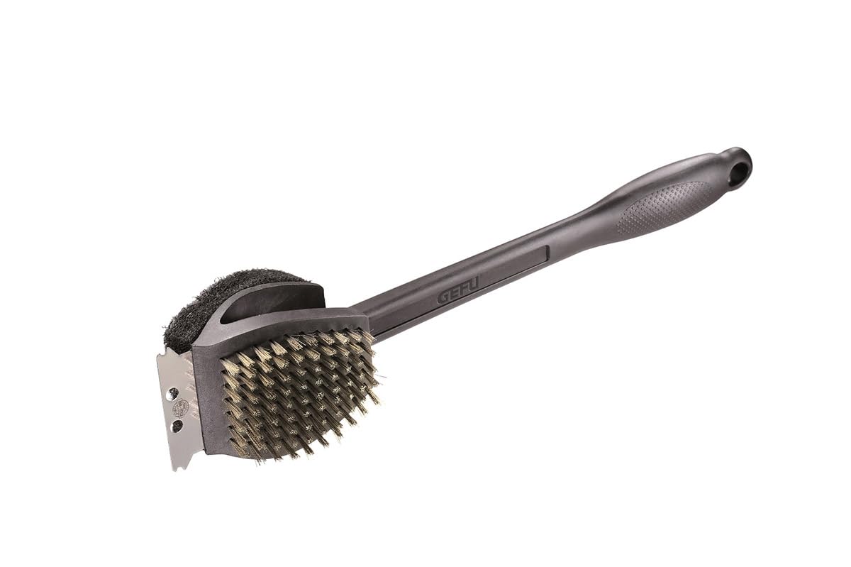 Gefu 89160 Barbecue Brush 3–in-1, Stainless steel, Multicoloured, 38,5 x 8,5 x 8,5 cm