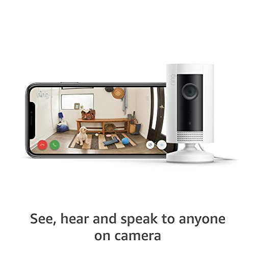 Ring Indoor Cam (1st Gen), Compact PlugIn HD security camera with two