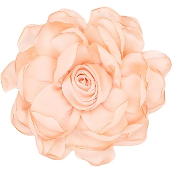 3 Broches De Tela Con Flor De Camelia - Blanco, Beige Y Rosa, Accesorio Para Ropa, Sombrero O Bolso