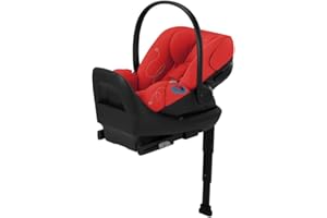 Cybex Cloud G Lux Comfort Extend Infant Car Seat with Anti-Rebound Base, Load Leg, Linear Side Impact Protection, Latch Install, Ergonomic Full Recline, Extended Leg Rest, Hibiscus Red