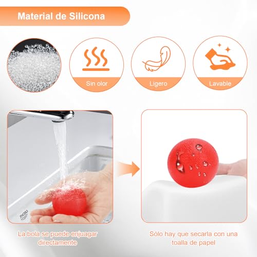 Longzhuo Pelota de Terapia de Mano, Silicona Pelotas de Ejercicio de Mano, Pelotas Redondas para Aliviar el Estrés, para Ejercicios de Mano, Bedo y Muñeca, Músculos de Artritis