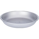 Boundless Voyage Titanium Camping Plate Dishes Saucer Lightweight Round Dinnerware Set Stackable Serving Plates Pasta Plates Travel Outdoor Home Kitchen Tableware Set Ti1116T