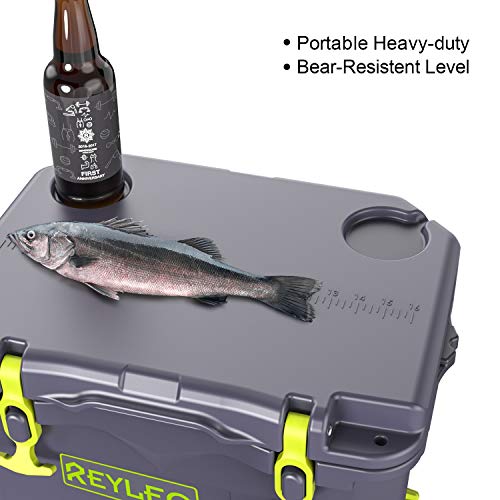 REYLEO BearResistant 21Quart Camping Cooler, 3Day Ice Retention Ice
