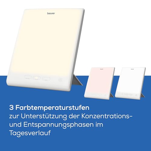 Beurer TL 45 Perfect Day Tageslichtlampe, Simulation von Tageslicht, mit 3 Farbtemperaturen für einen geregelten Tages-Nacht-Rhythmus, Human Centric Lighting, ideal für den Arbeitsplatz oder Zuhause thumbnail 3