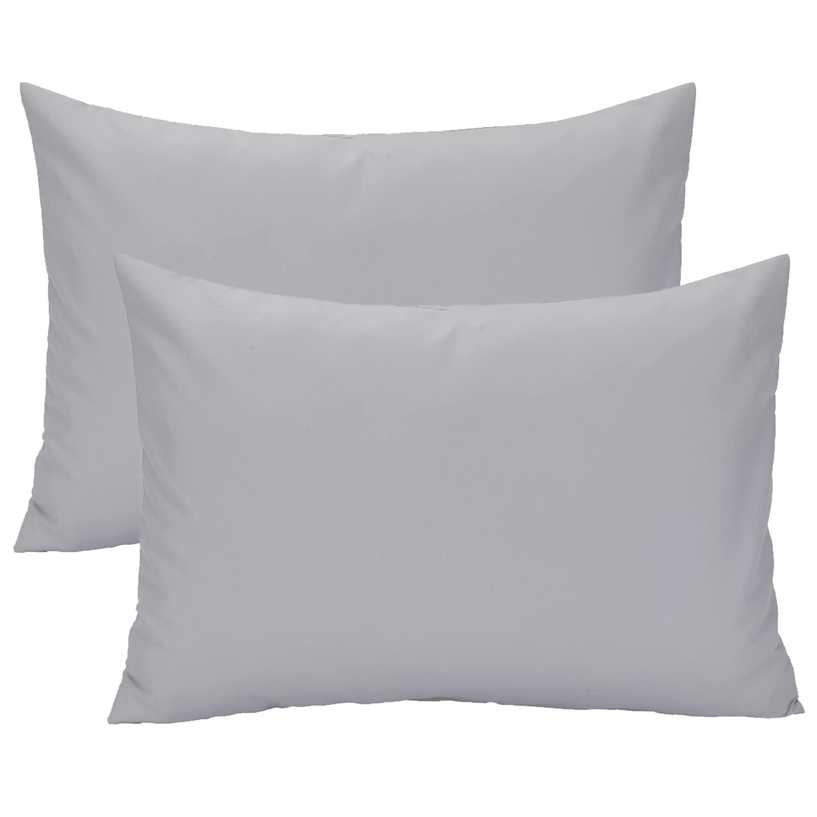 2Pack Baby Kids Pillowcases,Toddler Cushion Cover Travel Pillow Case Cover Soft Breathable Envelope Style for Boys Girls Bedding Toddler Cot 49 x 36cm Machine Washable (Grey)