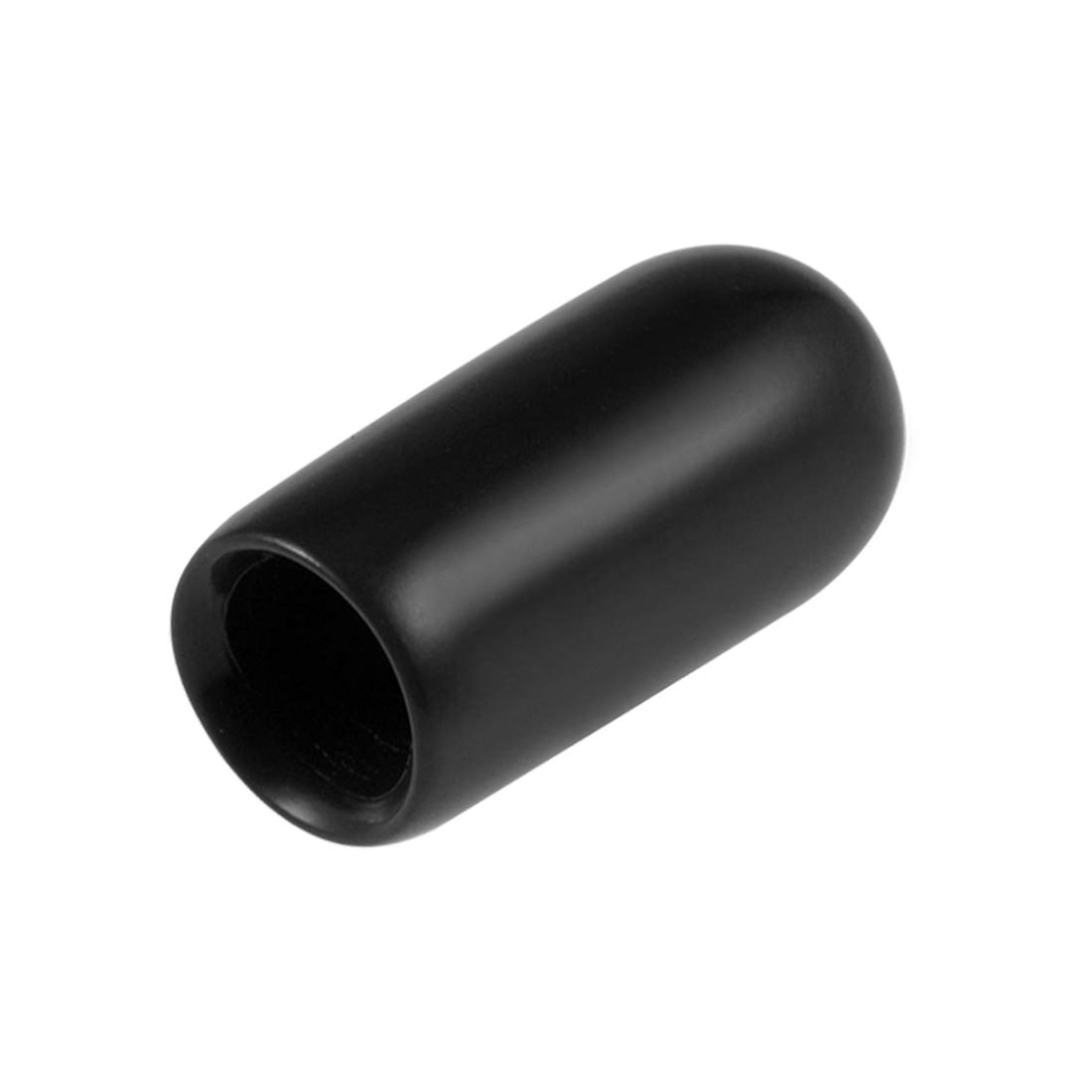 Photo 1 of uxcell 200pcs Rubber End Caps 5.5mm ID Vinyl Round End Cap Cover Screw Thread Protectors Black